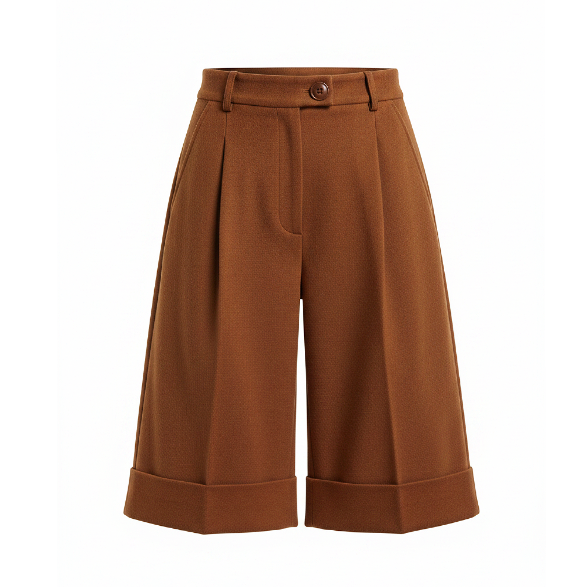Brown shorts on a white background