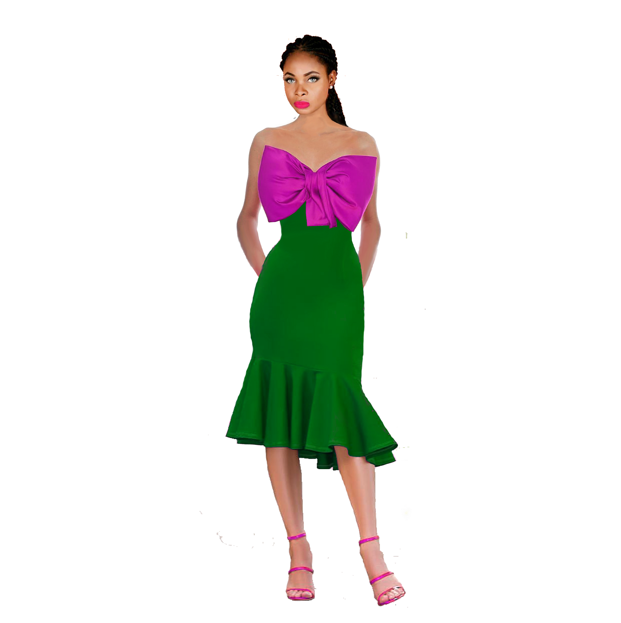Model wearing a Maison Aria Dress