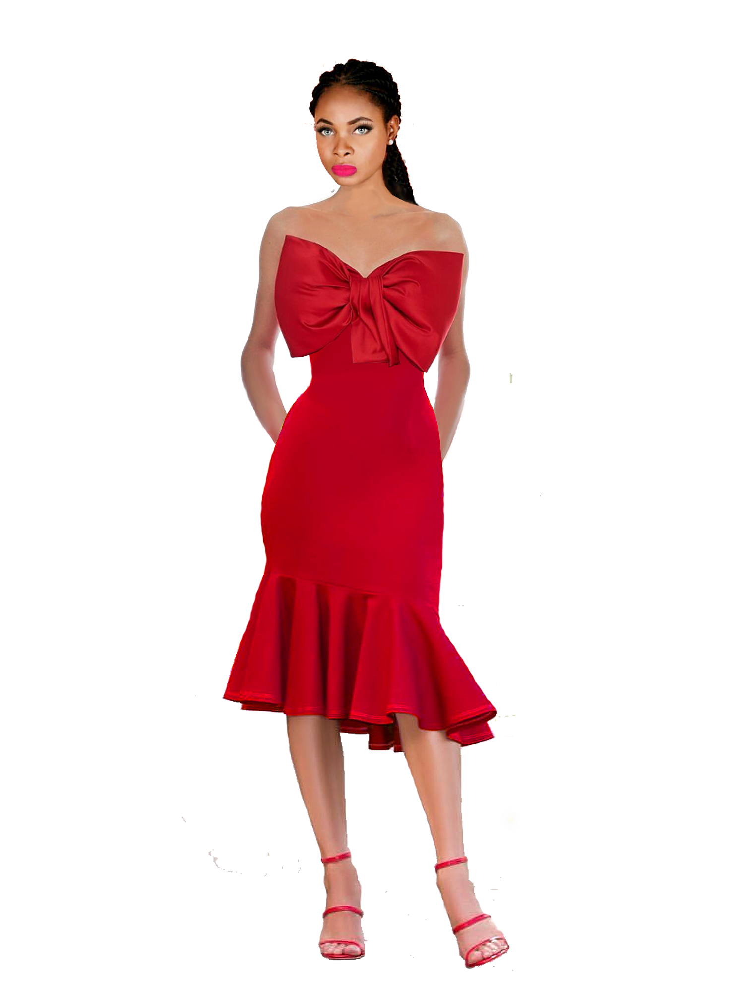 Model wearing a Maison Aria Dress