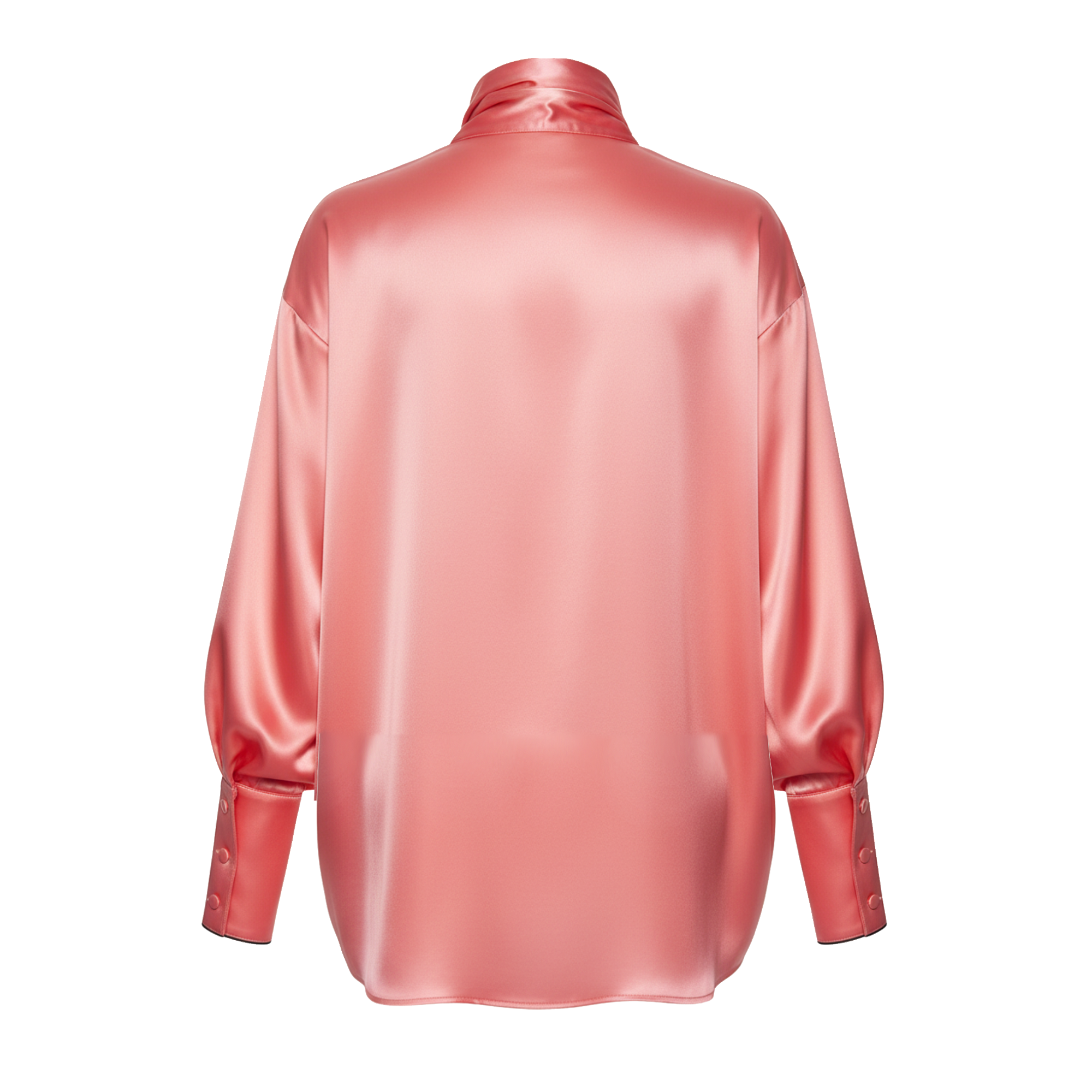 Pink satin shirt on a white background