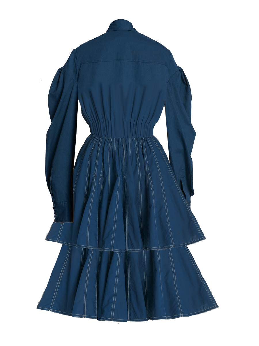 Summer Denim Flared Mini Dress