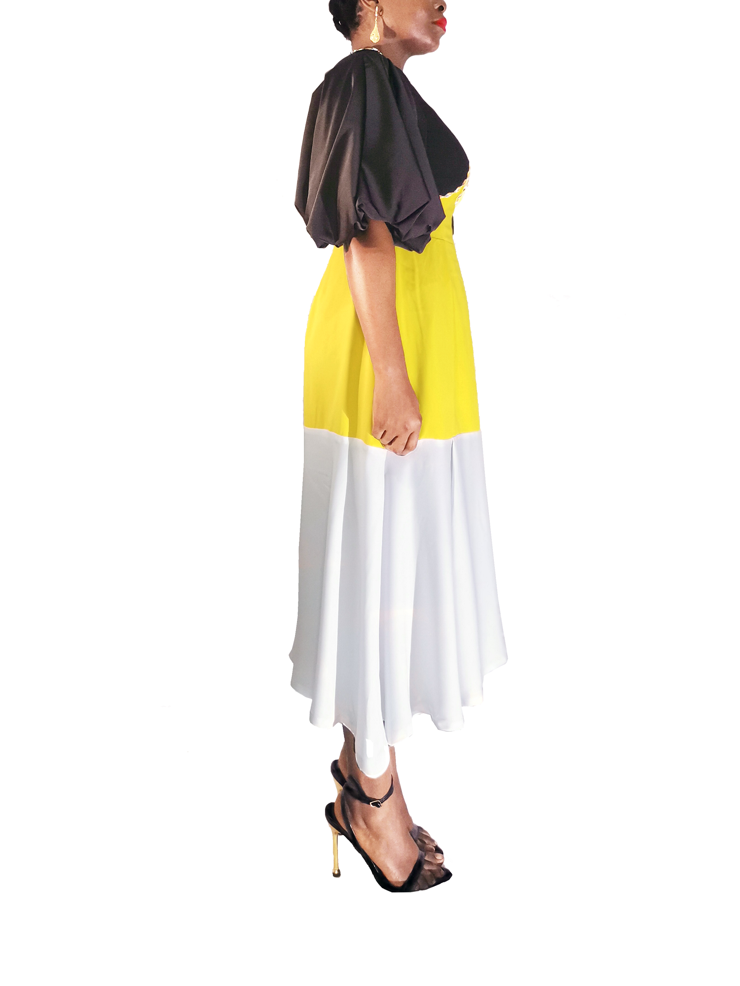 Model wearing a Maison Aria Dress