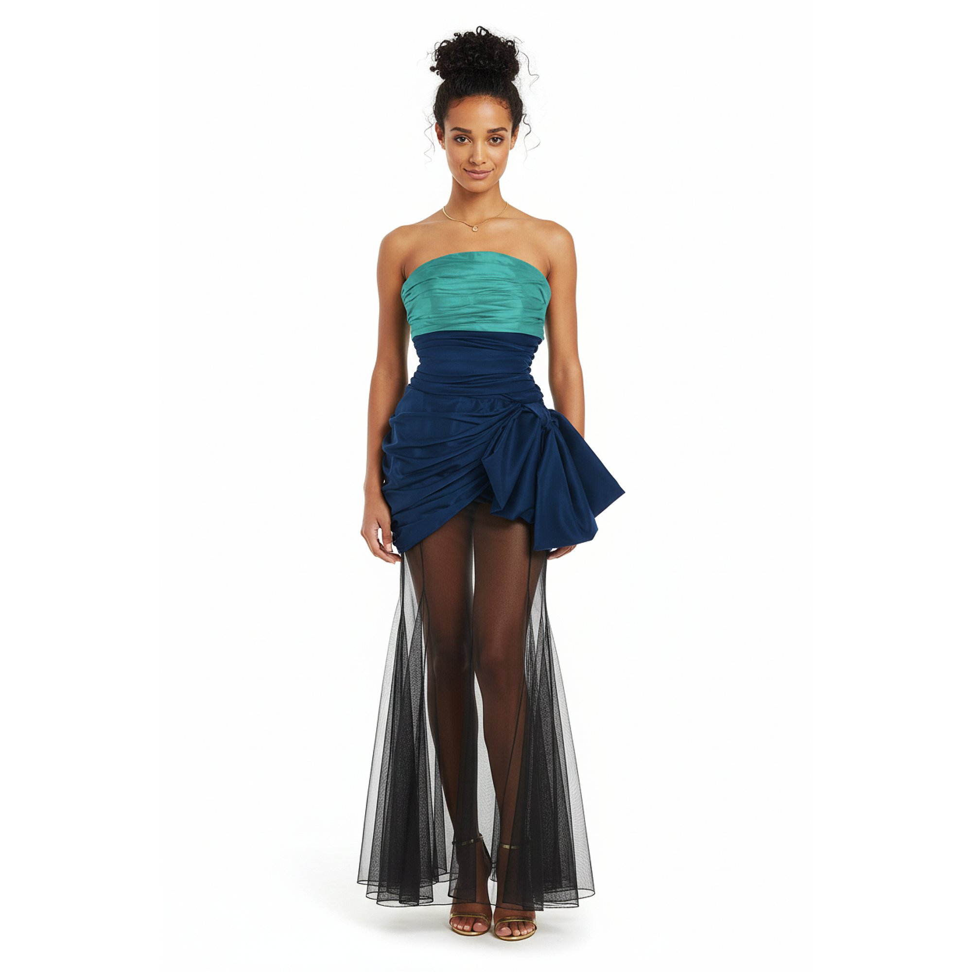 Dalia Silk and Tulle Dress M Dalia Silk and Tulle Dress M