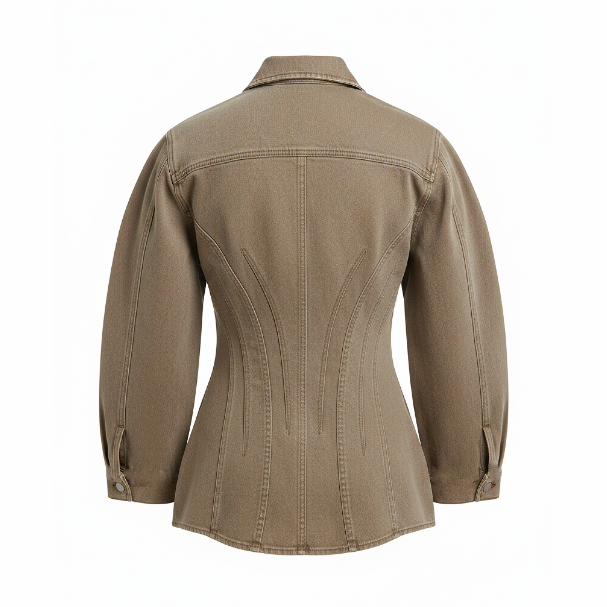 Brown jacket on a white background