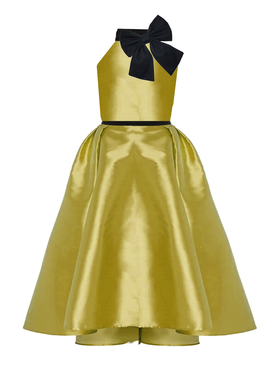 Valentina Magenta Bow Couture Dress