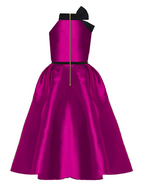 Valentina Magenta Bow Couture Dress