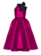 Valentina Magenta Bow Couture Dress