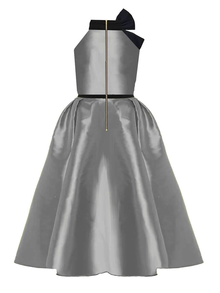 Valentina Magenta Bow Couture Dress