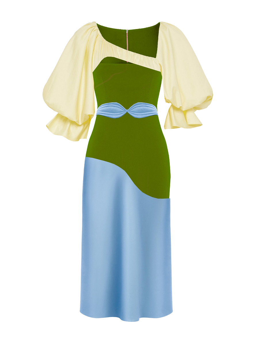 Model wearing a Maison Aria Dress