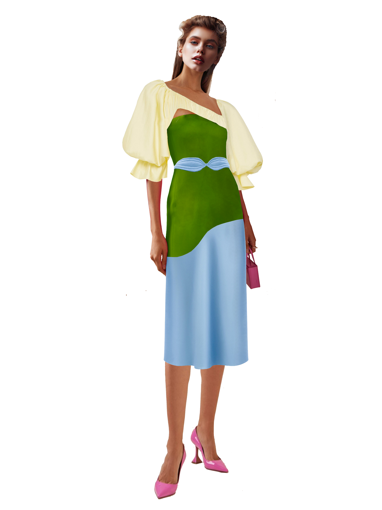 Model wearing a Maison Aria Dress