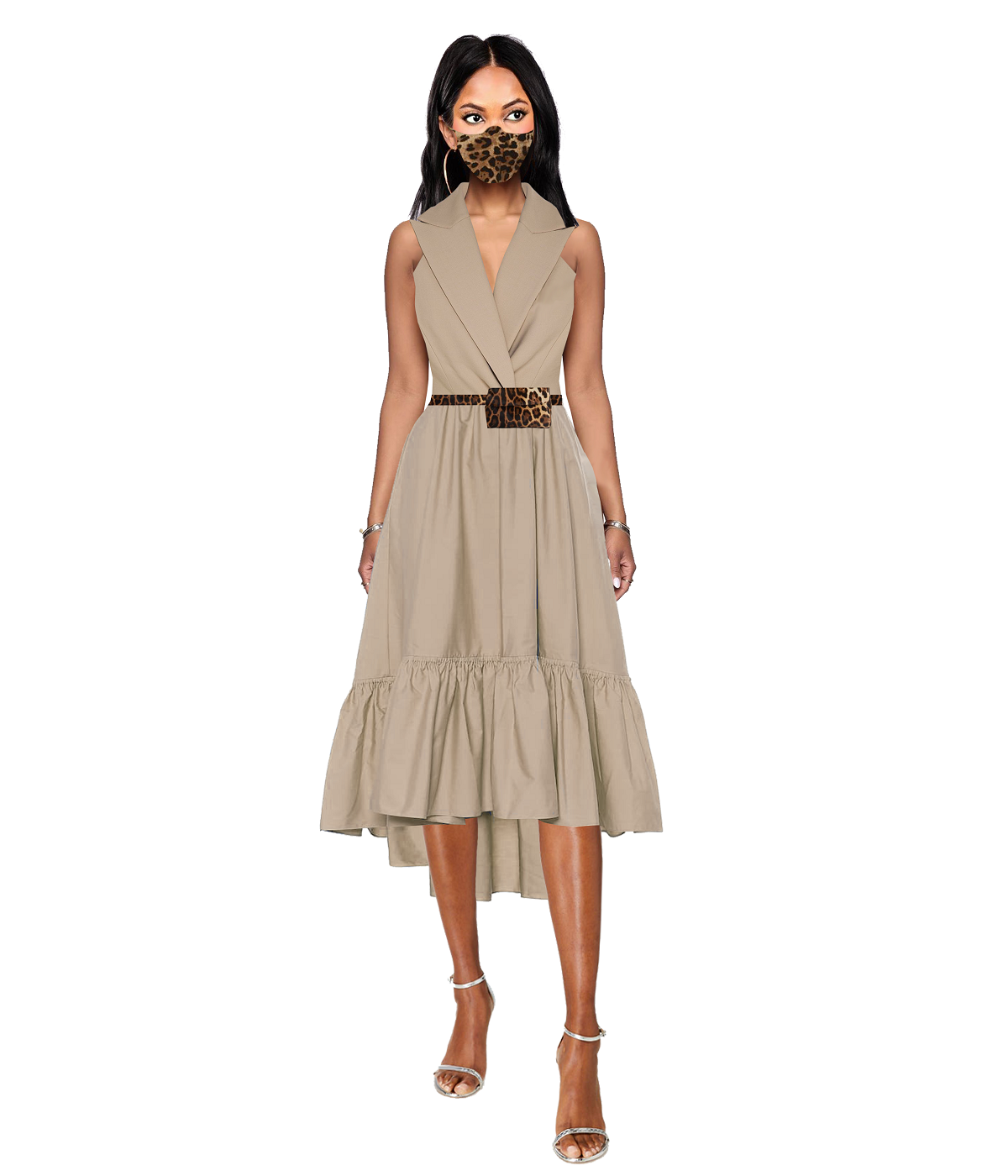 Model wearing a Maison Aria Dress