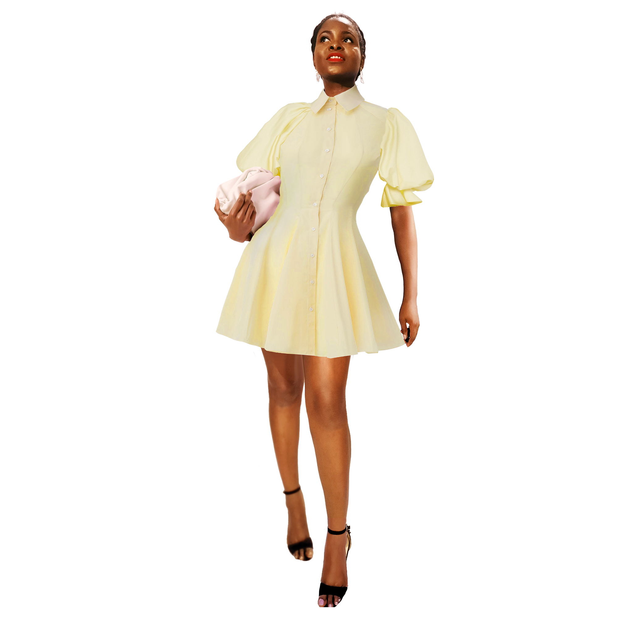 Model wearing a Maison Aria Dress