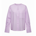 Light purple long-sleeve shirt on a white background