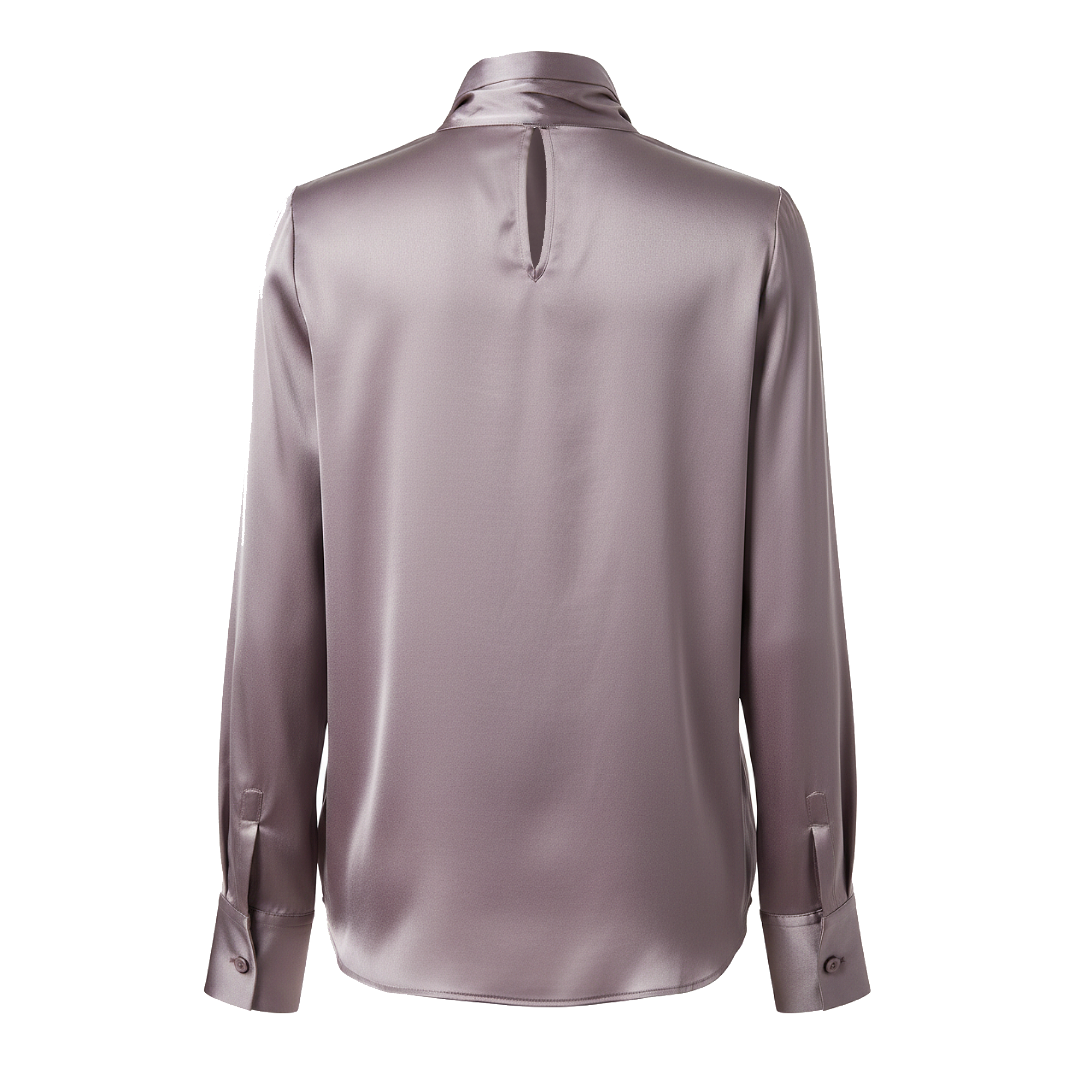 Silky lavender shirt on a white background
