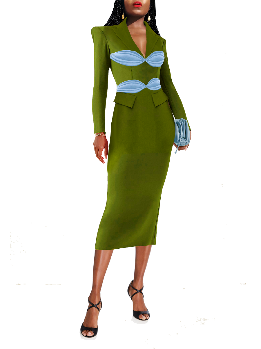 Model wearing a Maison Aria Dress