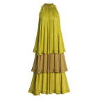 Piper Tiered Silk Crepe Maxi Dress