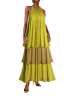 Piper Tiered Silk Crepe Maxi Dress