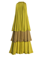 Piper Tiered Silk Crepe Maxi Dress