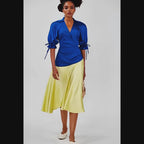 MWANGA Faux Wrap Silk Dress