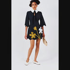 AMARA Floral Collar Mini Dress