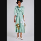 Jada Draped Silk Dress