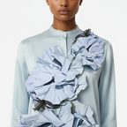 Rosebud Satin Shirt Dress