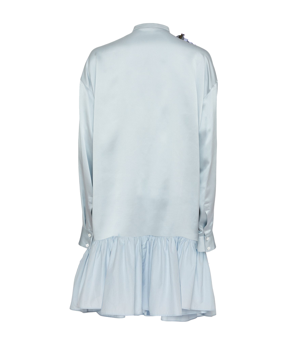Rosebud Satin Shirt Dress