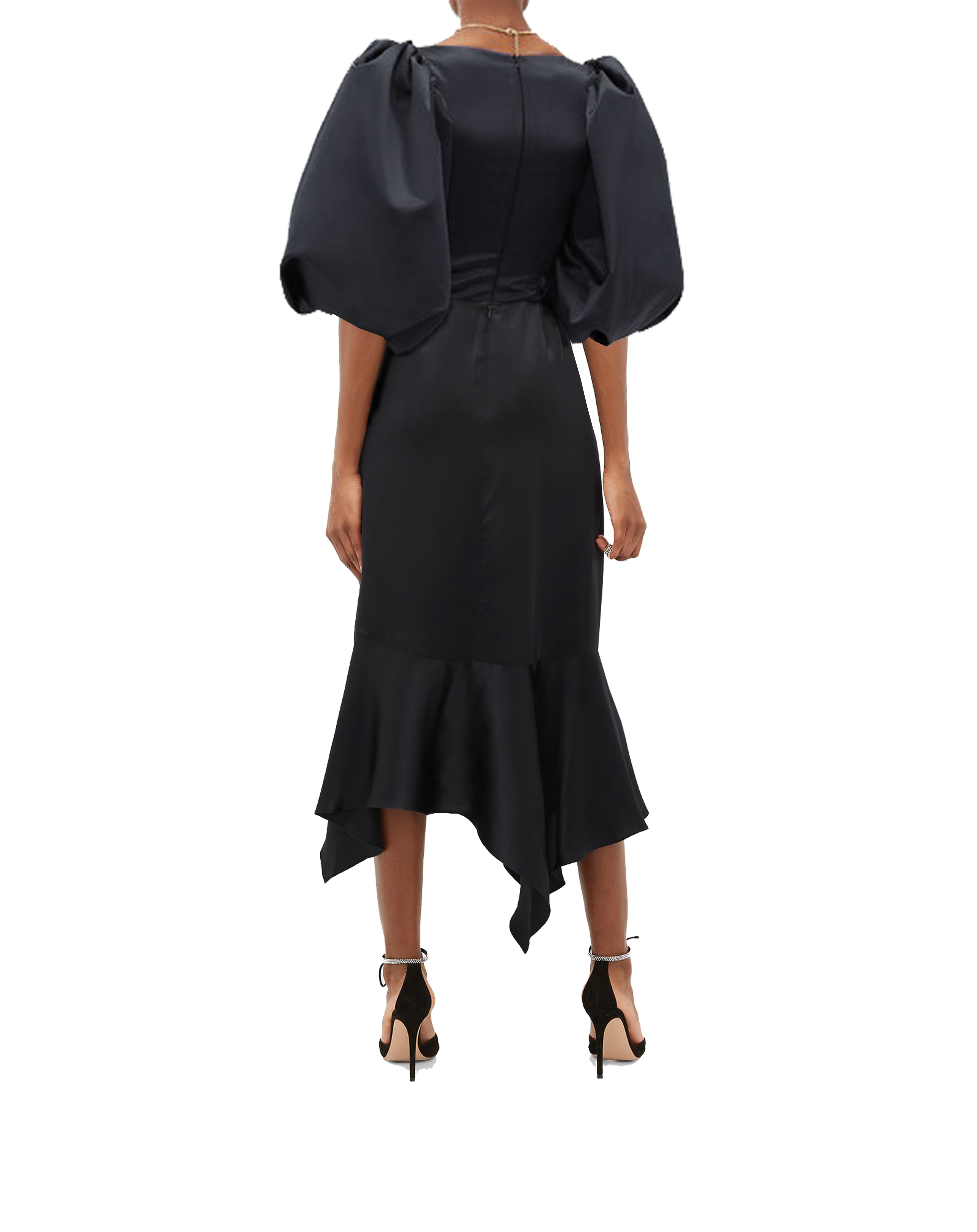 Rosalindt Draped Bodice Silk and Taffeta Dress- FW20