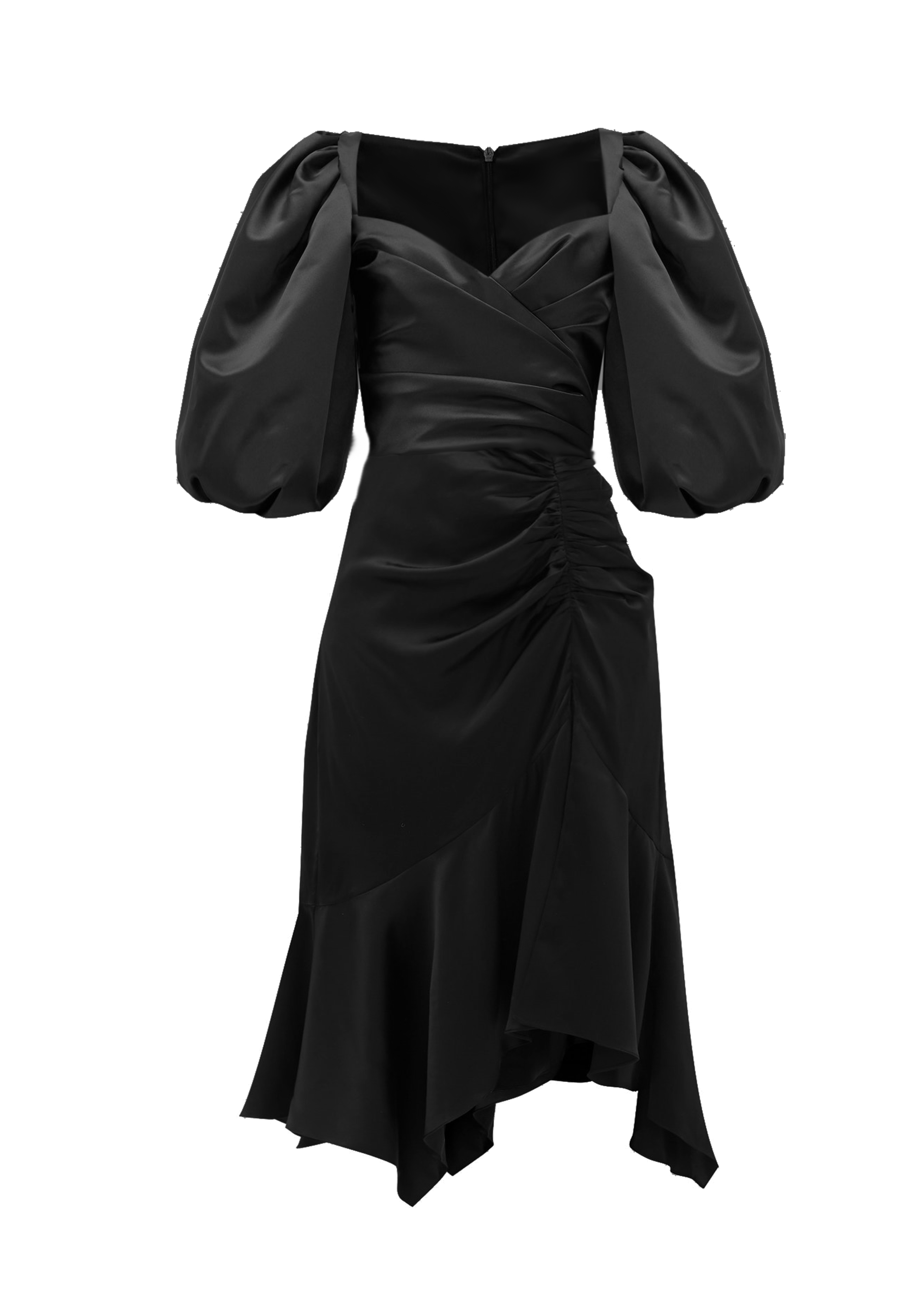 Rosalindt Draped Bodice Silk and Taffeta Dress- FW20