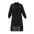 Tega Beaded Fringed Crepe Tunic