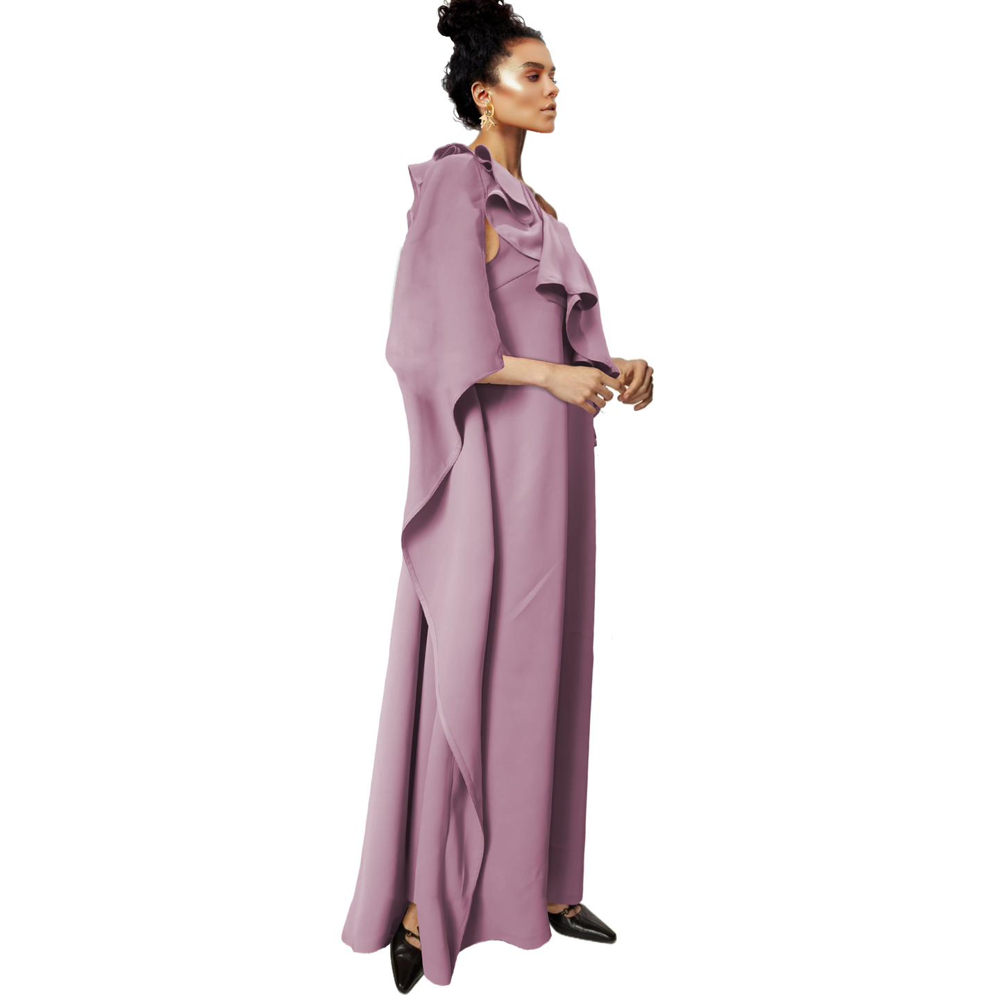 Goddess Draped Maxi Caftan Dress