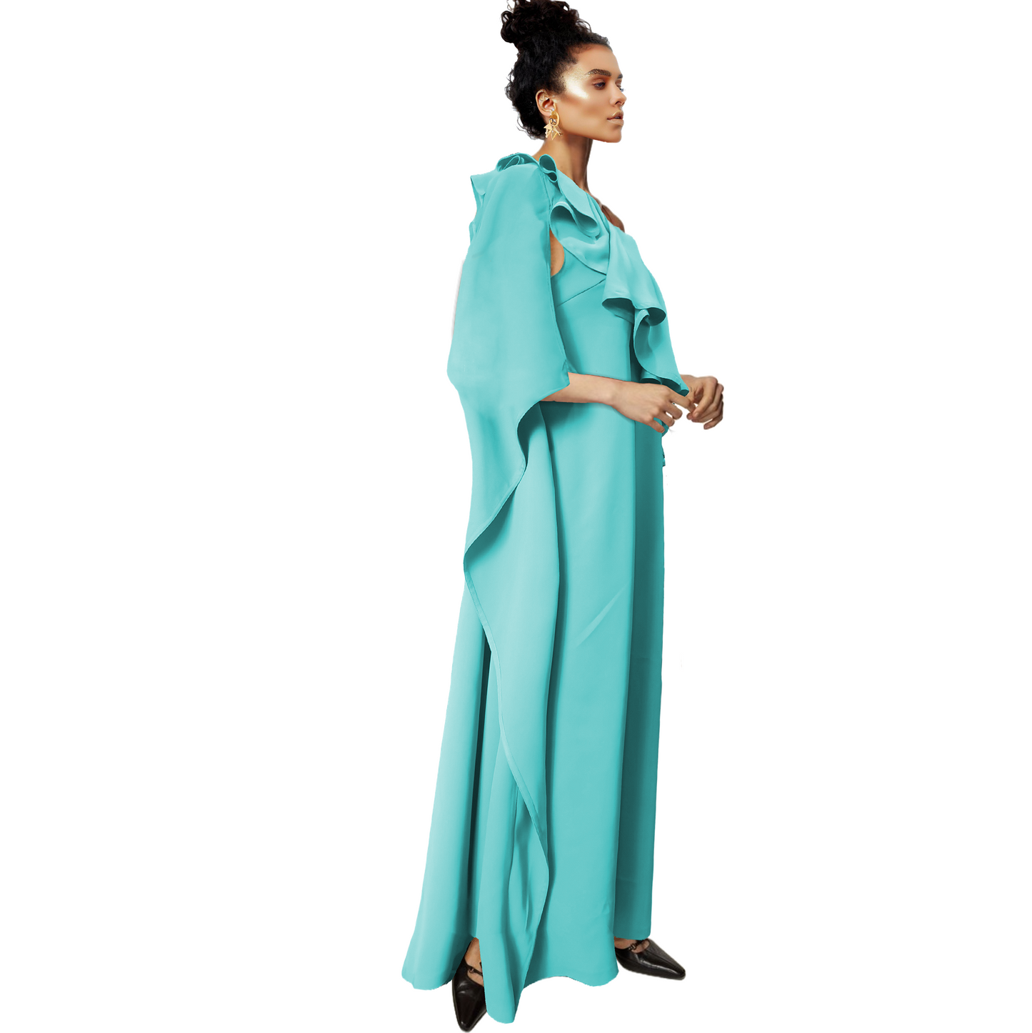 Goddess Draped Maxi Caftan Dress