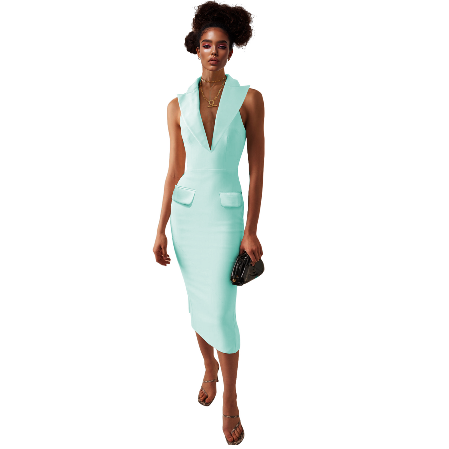 Nene Silk Crepe Sheath Dress