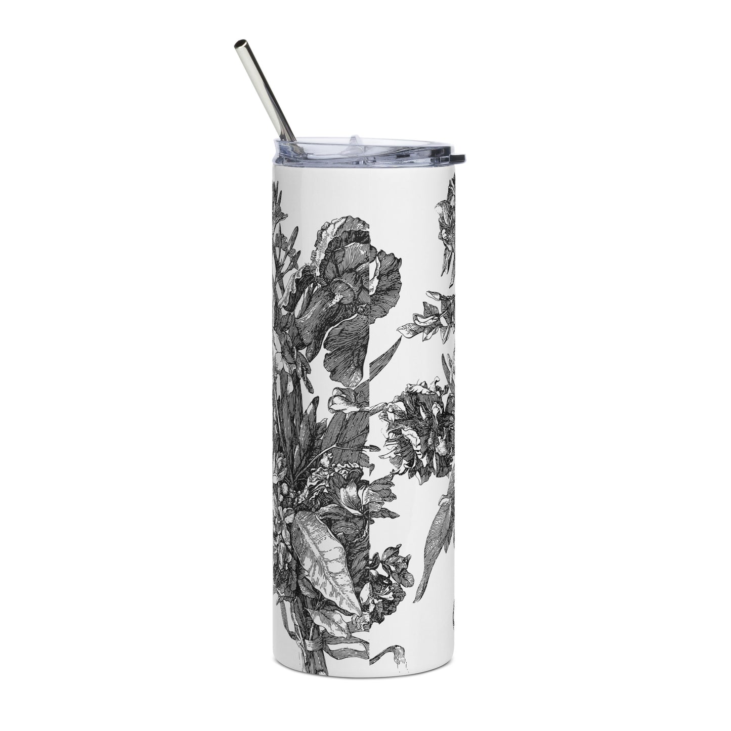Sketched Blooms Stainless steel tumbler