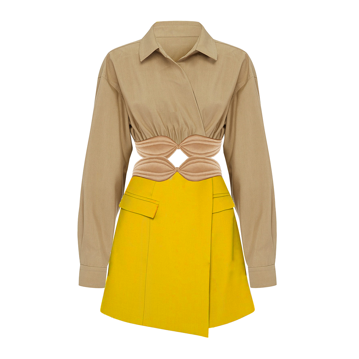 Sunny Bliss Cotton and Crepe Mini Dress