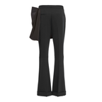 Black pants with a bow detail on a white background