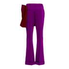 Purple pants with a red section on a white background