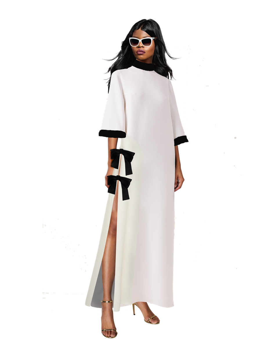 Sia Maxi Crepe Caftan Dress