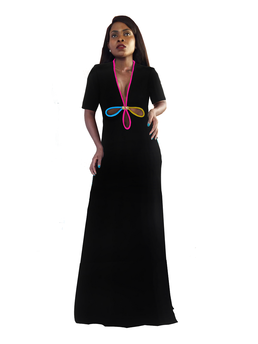 Model wearing a Maison Aria Dress