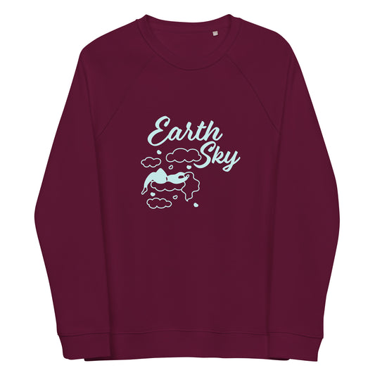 Earth Sky Unisex organic raglan sweatshirt