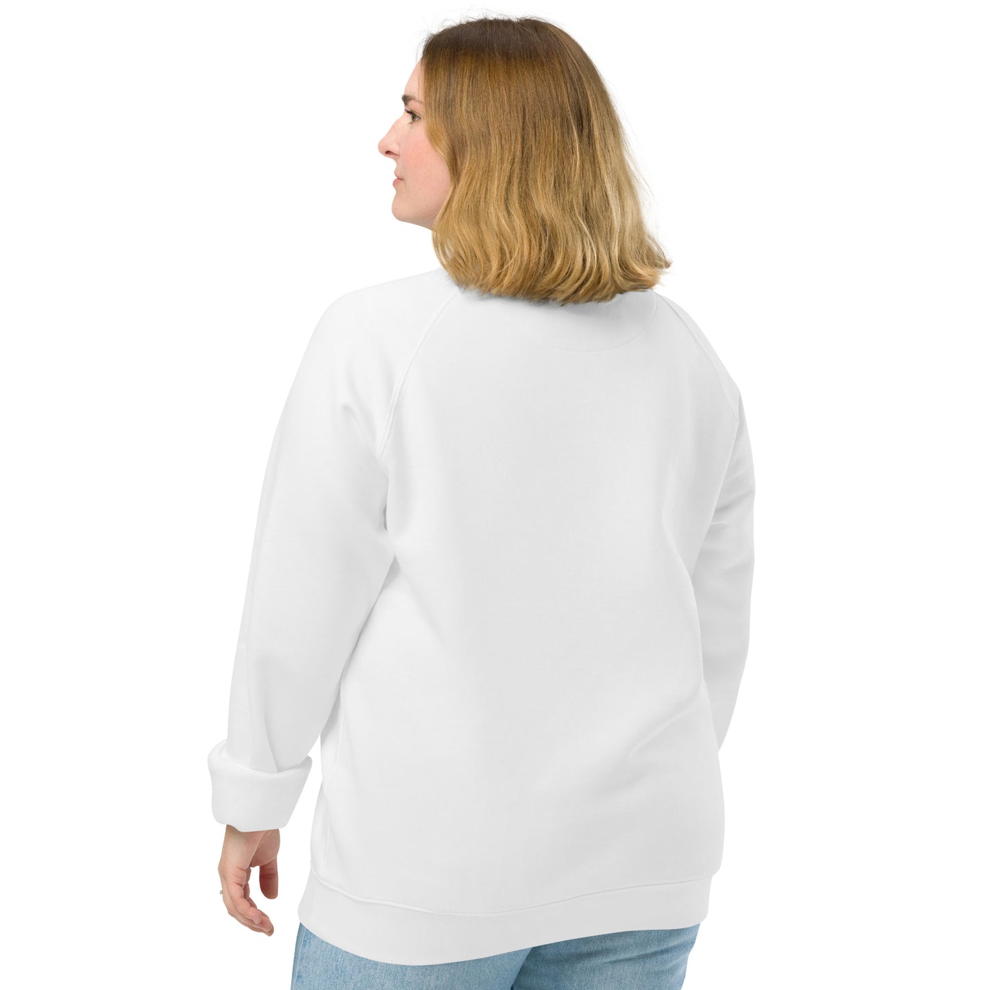 Cyan Signature Unisex organic raglan sweatshirt