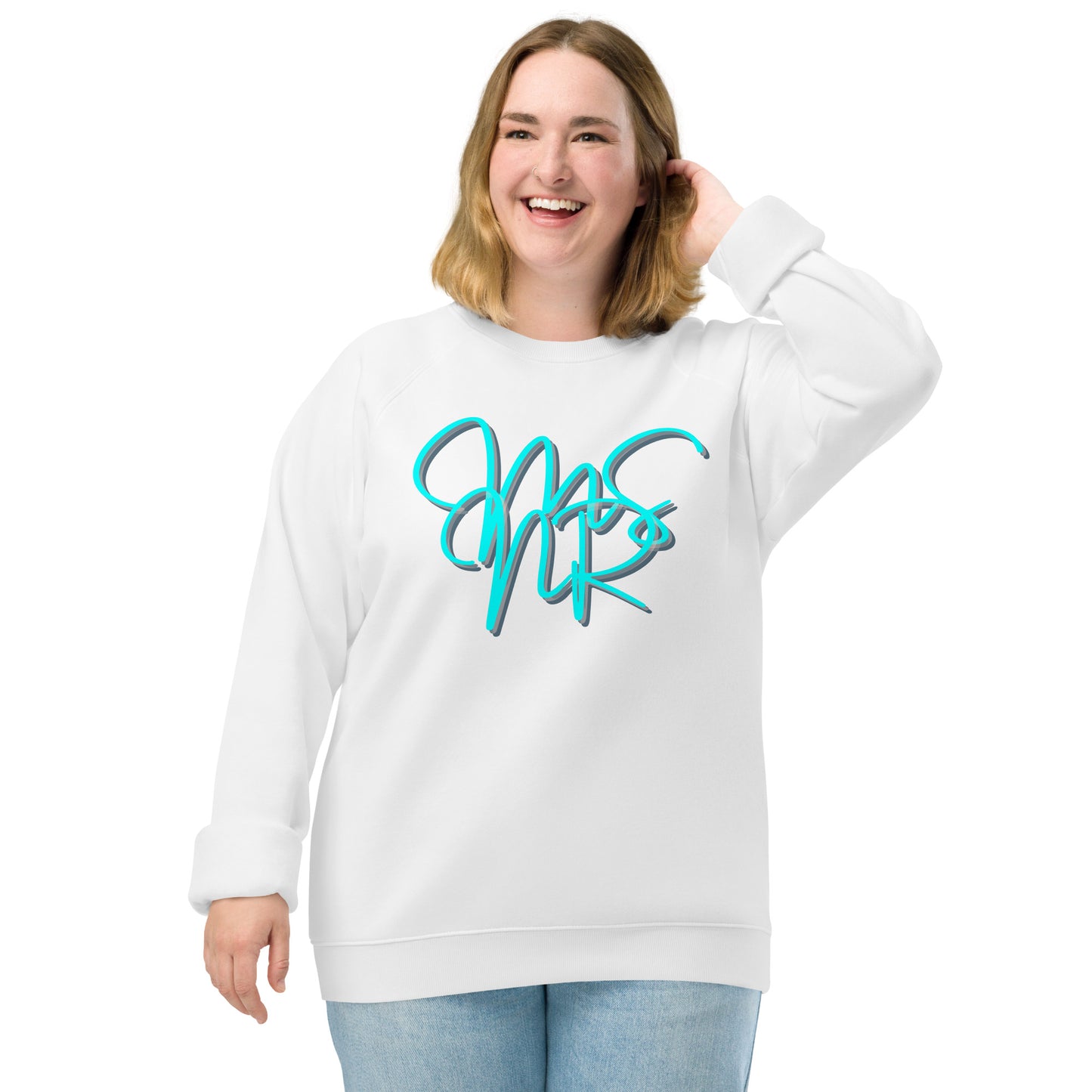 Cyan Signature Sweat raglan bio unisexe