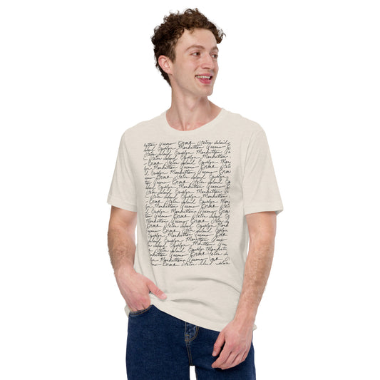 Script Print Unisex t-shirt