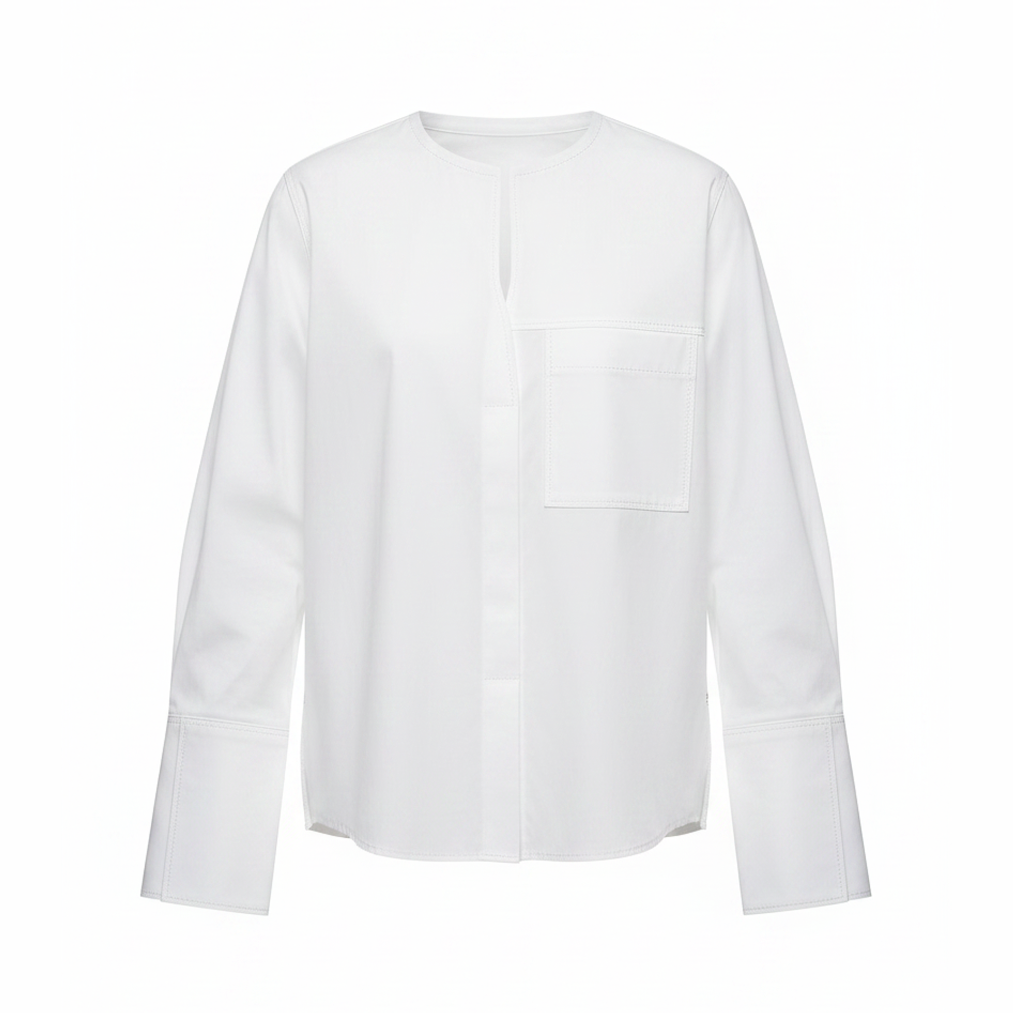 White blouse on a white background
