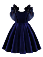Amethyst Royale Ruffle Velvet Dress