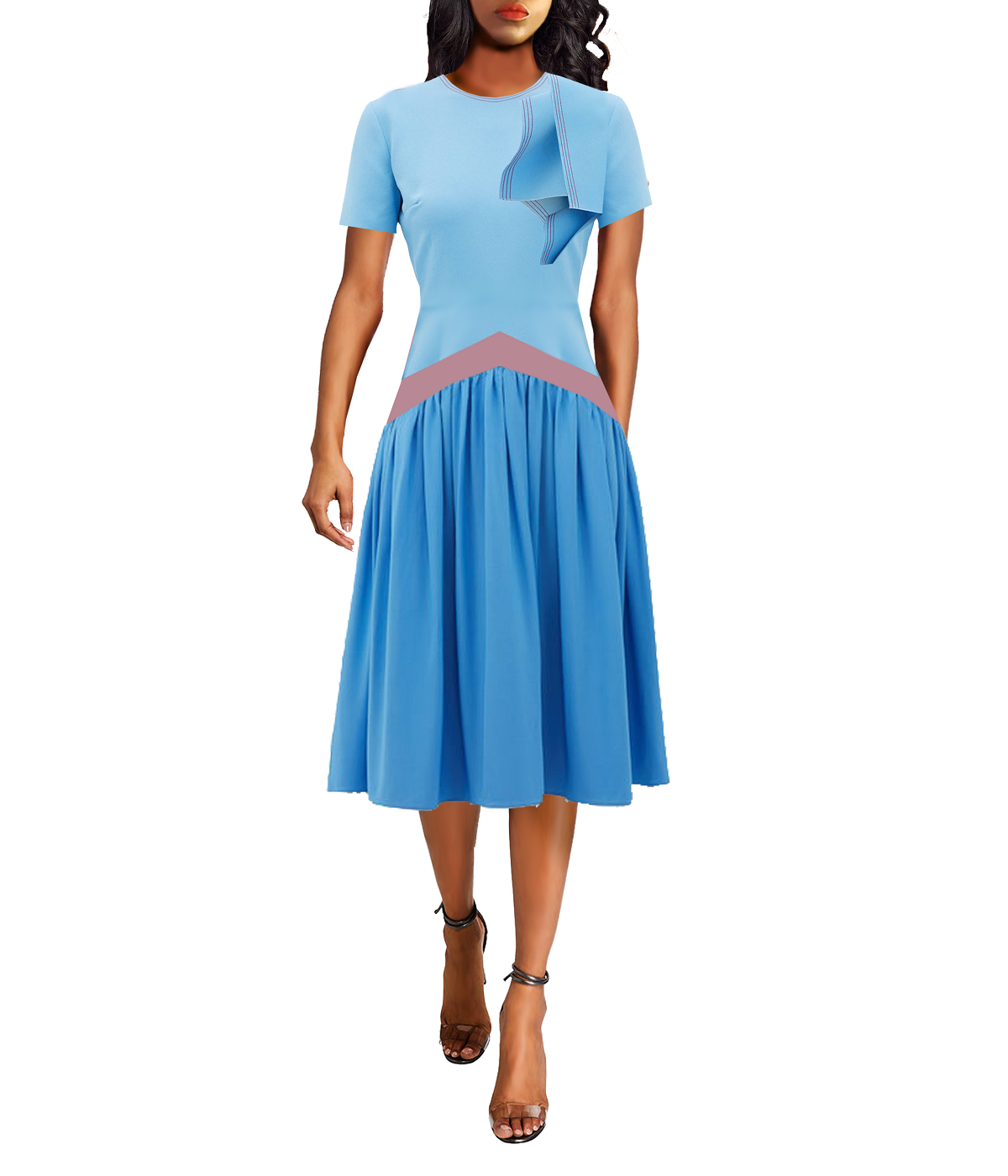 Model wearing a Maison Aria Dress