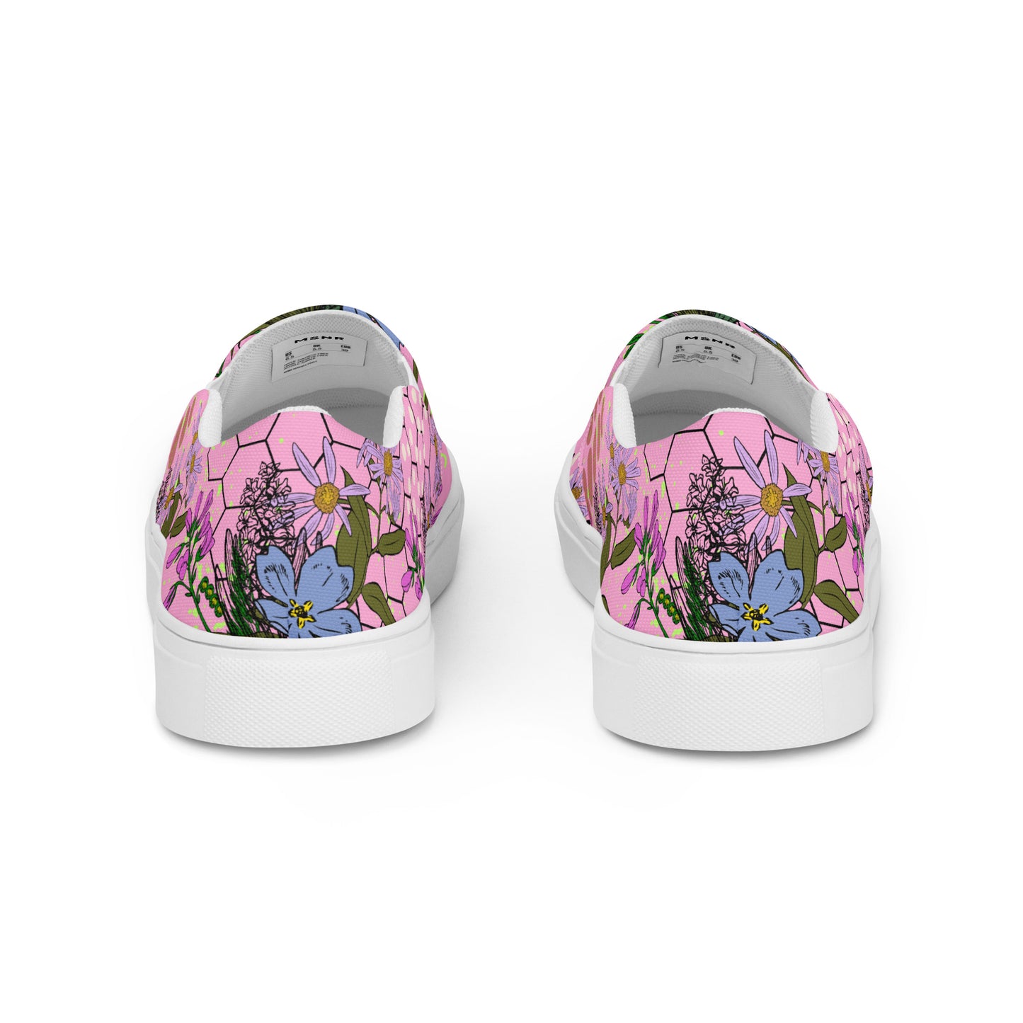 Coral Blossom Chaussures à enfiler en toile pour femme