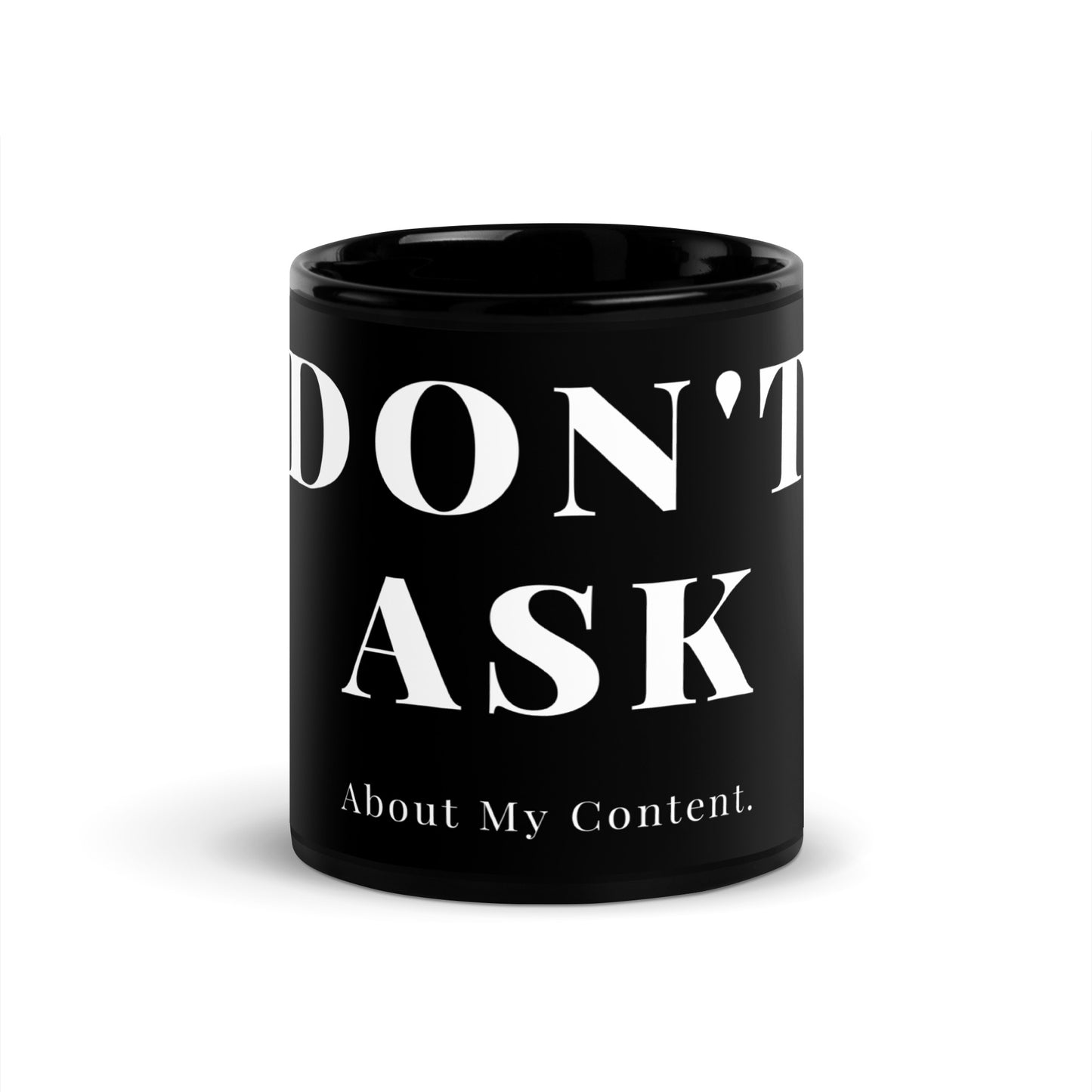 Ask Black Glossy Mug