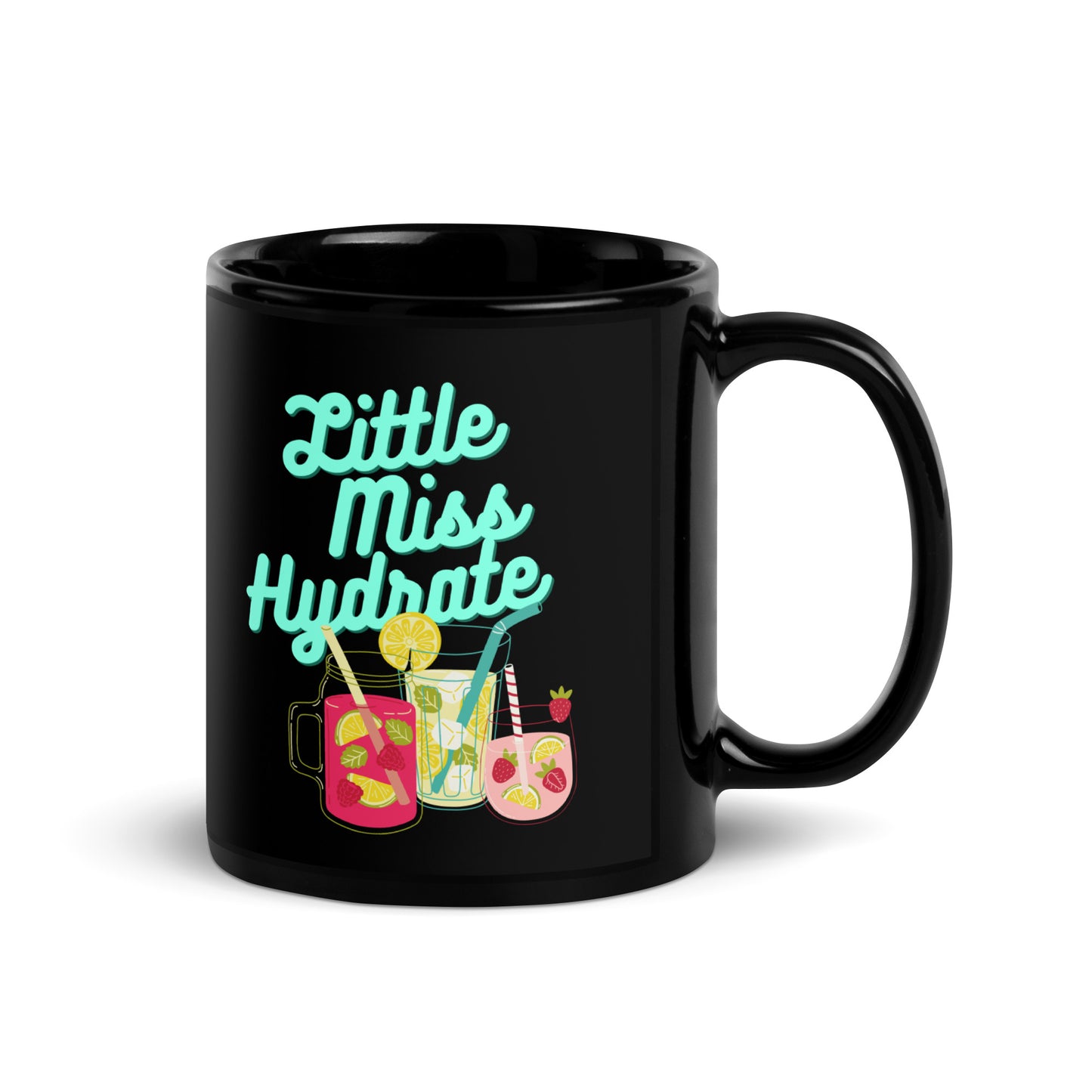 Little Miss Black Glossy Mug