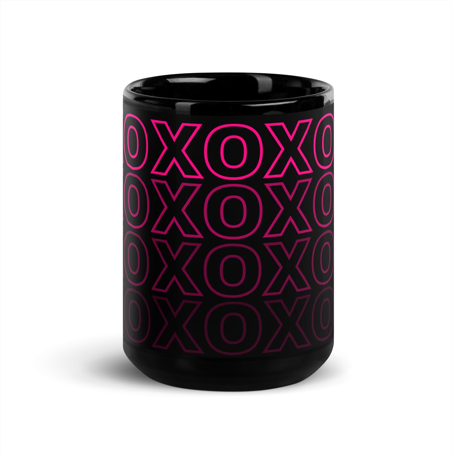 XOXO Tasse noire brillante